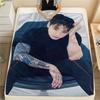 1pz Coperta in Flanella con Stampa di Jeon Jeongguk, Alta Qualità per Tutte le Stagioni, Decorazione per la Casa, Calore e Comfort, Perfetta per Regali di Natale