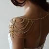MultiLayered Tassels Body Chain Rhinestones Shoulder Chain Jewelry For Bride Wedding Banquet and Party Gathering