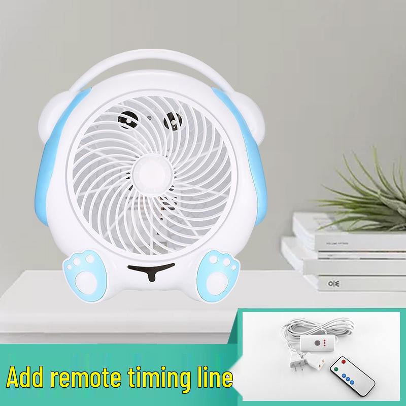 Compact Cartoon Electric Desk Fan for Student Dorms and Bedrooms
