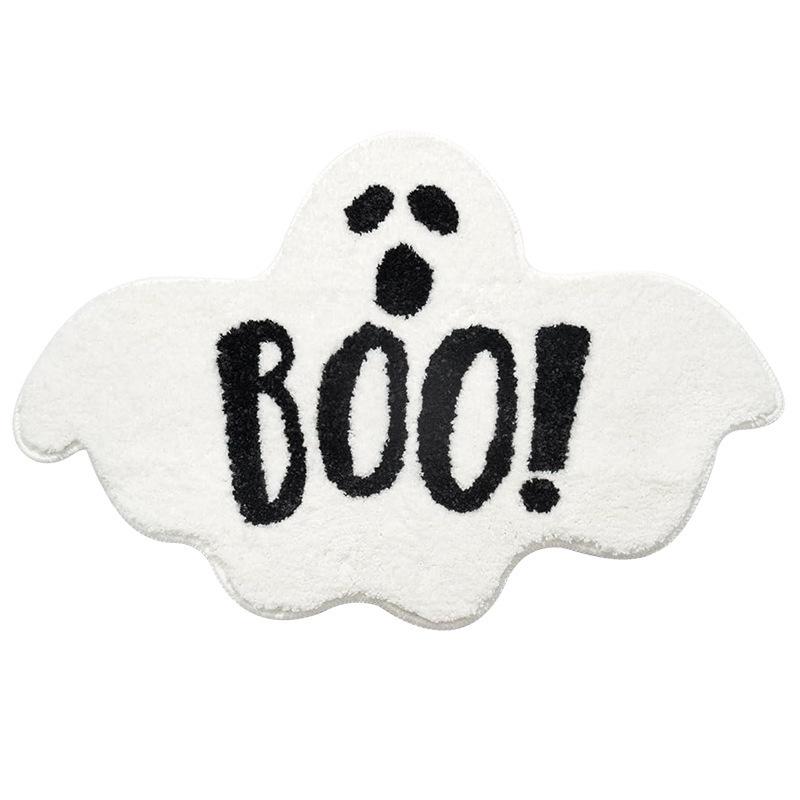 Halloween Non-Slip Velvet Mat: Dirt-Resistant, Water-Absorbent Carpet for Living Rooms and Entrances