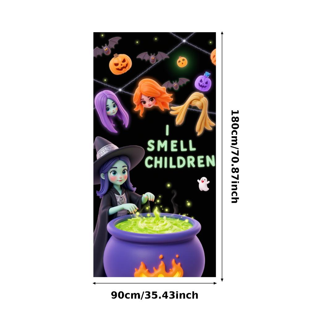 Halloween Banner Kessel Kürbis Banner Halloween Party Banner Farbenfrohes Design für Halloween Party Themenparty