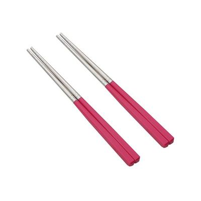 Wybierz mnie Kolor Podstawowe Pałeczki dla Dzieci Tylko, Hot Pink, 2 Sztuki, Koreańska popularna zastawa stołowa