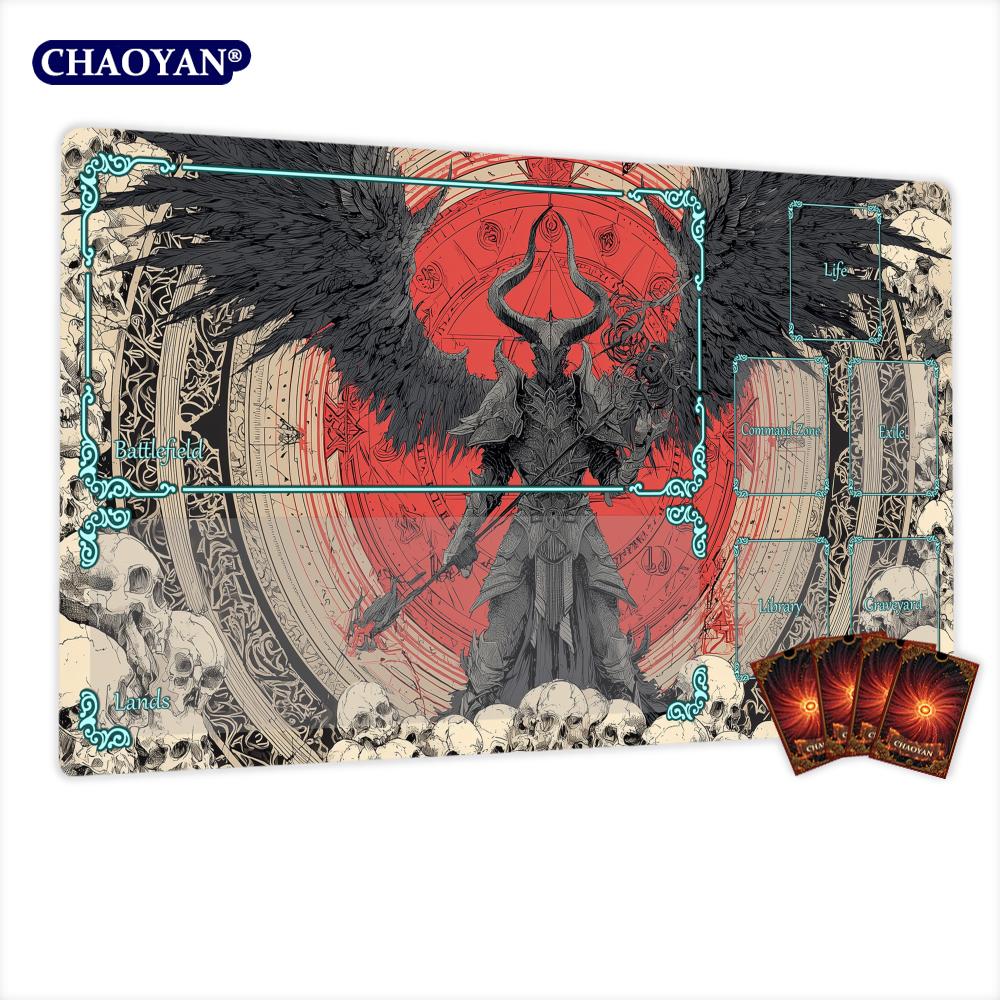 Demon Messenger And Rune Array Magic Card Battle Mat Mtg Playmat Antislip Base Gathering Gaming Mats Board Game Mat For Tcg