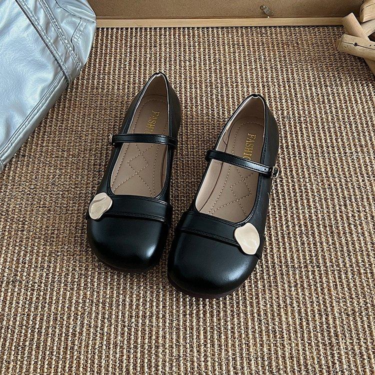 Design sense niche French Mary Jane shoes women's shoes spring and summer British style versatile black small leather shoes with skirt single shoes