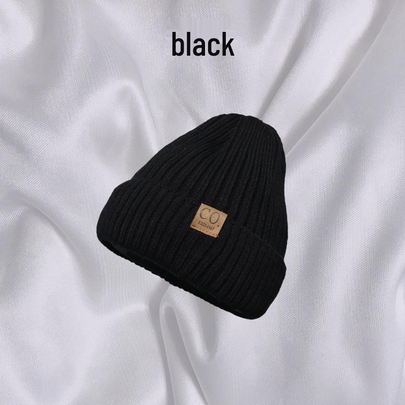 

2025 New Trendy Fleece-Lined Knitted Beanie - Thick Warm Winter Hat for Men & Women One Size чёрный