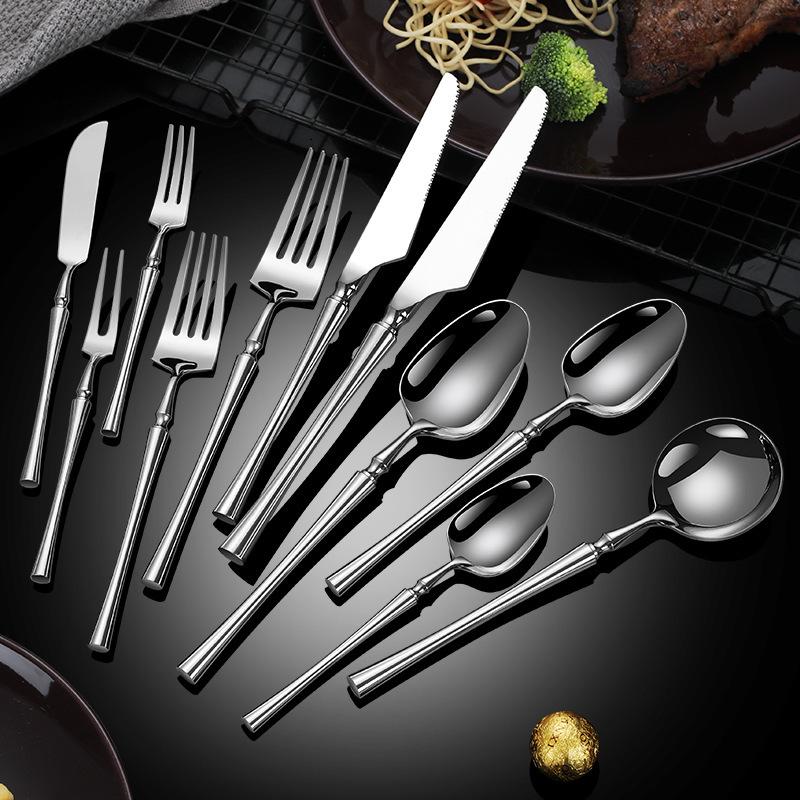 304 stainless steel small waist knife, fork and spoon thickened bright high-end western food steak knife, fork and spoon tableware set