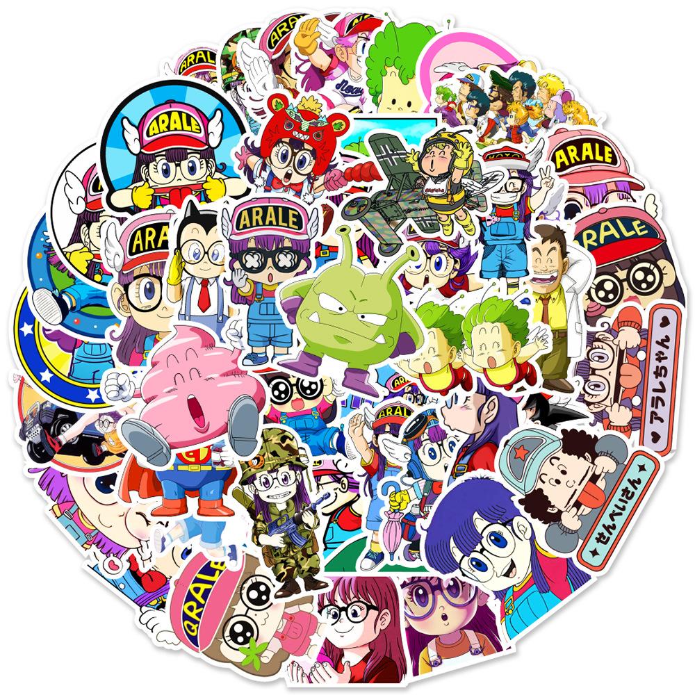 50 Cartoon Cute Alare Notebook Skateboard Trunk Water Cup Doodle Decorative Stickers
