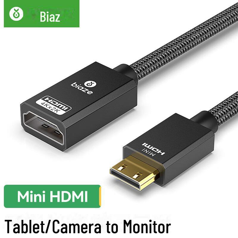 

Кабель-адаптер Biaz MiniDP - VGA, конвертер Mini HD Thunderbolt для дисплея Apple Mini HDMI to HDMI Female Adapter, 1.8m