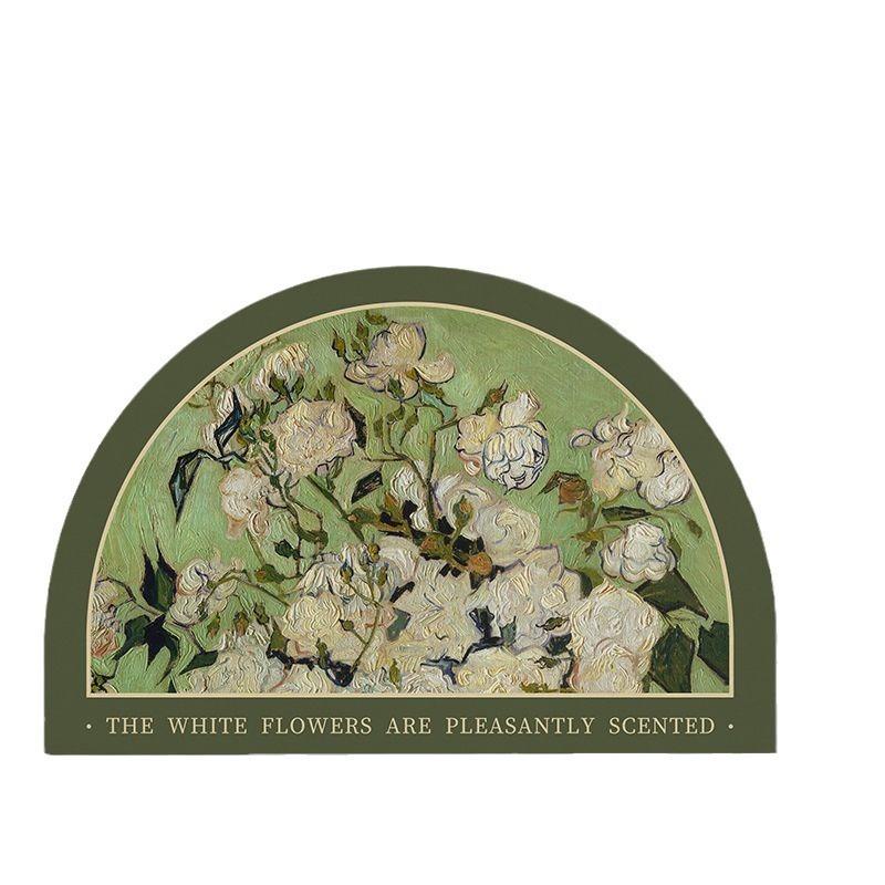 Light Luxury Oil Painting Wind Bathroom Diatom Mud Floor Mat Household Dirty Absorbent Quick Dry Foot Mat Toilet Non-slip Mat