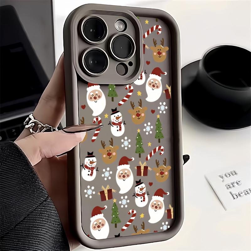 Cute Christmas Pattern Silicone Phone Case For Xiaomi Mi 15 14T 14 13T 13 12 11 Lite 4G NE Poco X6 X5 X3 F5 F6 M6 X7 Pro Cover