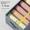Foldable Clothes Storage Boxes, Fabric Storage Bins with Compartments, Closet Organizers for Clothes, Drawers, Wardrobe