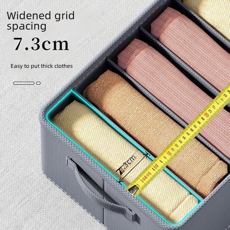 Foldable Clothes Storage Boxes, Fabric Storage Bins with Compartments, Closet Organizers for Clothes, Drawers, Wardrobe