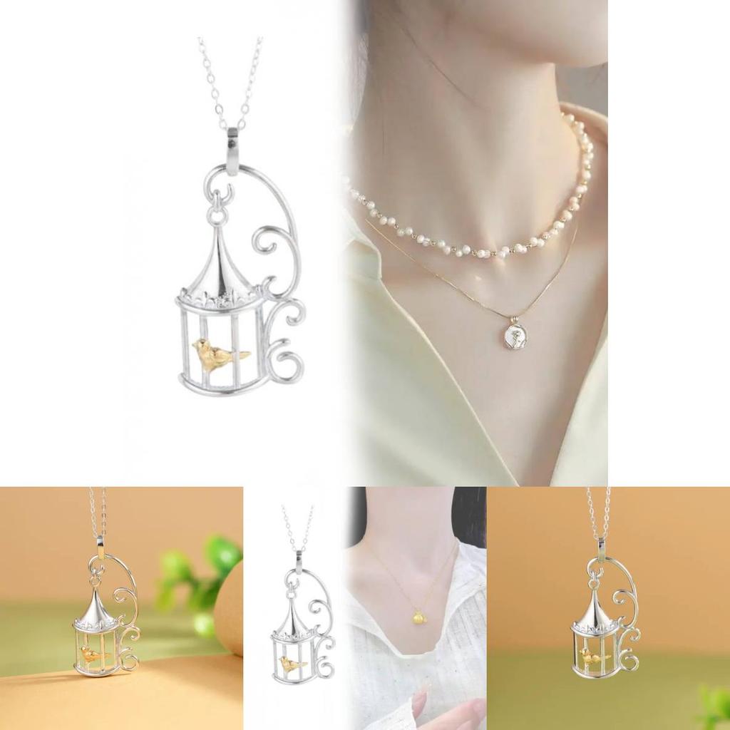 Künstlerischer Tier Vogelkäfig Anhänger Schmuck Für Frauen Männer Lässige Mode Geschenk