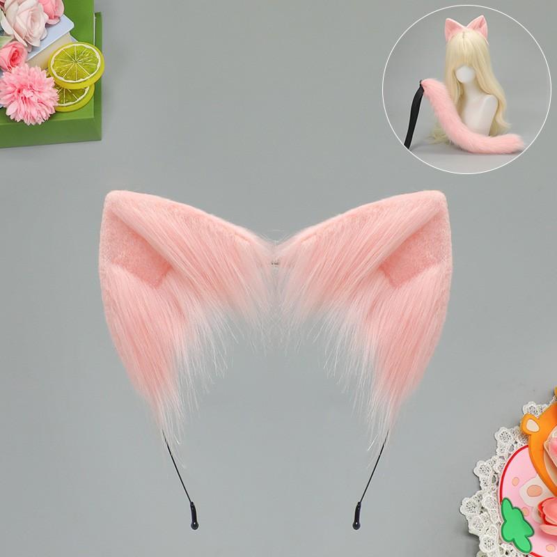 Set Banda de Păr cu Urechi de Pisică și Coadă Handmade Costum Cosplay Petrecere Halloween Convenție Anime