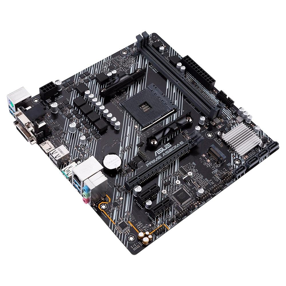 Asustek Computer Prime A520M-E AMD A520 (Ryzen AM4) ATX M.2 1GB HDMIDVID-Sub SATA 6 Gbps USB 3.2 Gen 2 Type-A