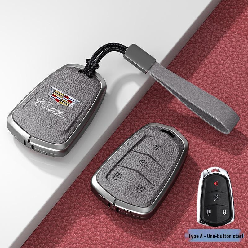 Lädernyckelskydd för Cadillac XT5/CT6/XT4/XTS och ATSL – Unisexdesign med spänne