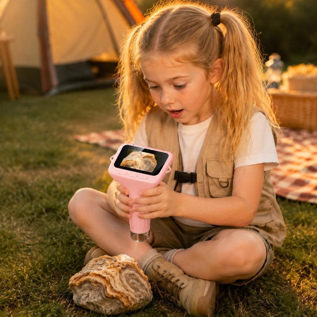 Kids Digital with 3 Inch Screen, Handheld Electronic Magnifier with Camera, Educational Science STEM Toy for Boys and Girls
