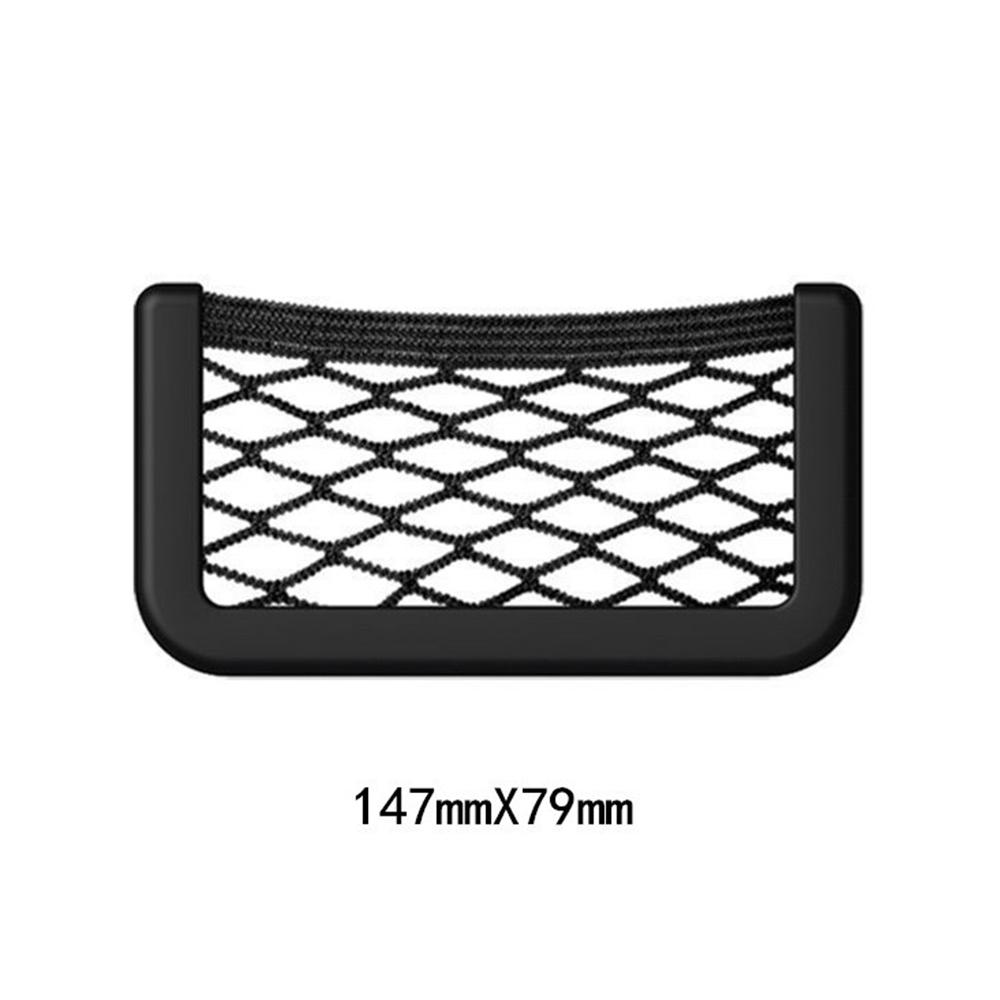 

Universal Net Car Seat Side Storage Bag Pocket Auto Organizer Phone Holder Self-Adhesive Box For Tesla Model Y 3 SUV Truck