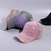 Mesh Rhinestone Baseball Cap Breathable Duck Tongue Hat Hip Hop Woman Shiny Cap  Leisure Activities