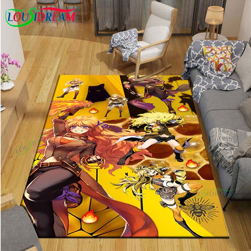 Anime Characters A-RWBY Carpet for Living Room Home Sofa Decoration,Children Game Large Decor Floor Mat Yoga Mat Large Carpet