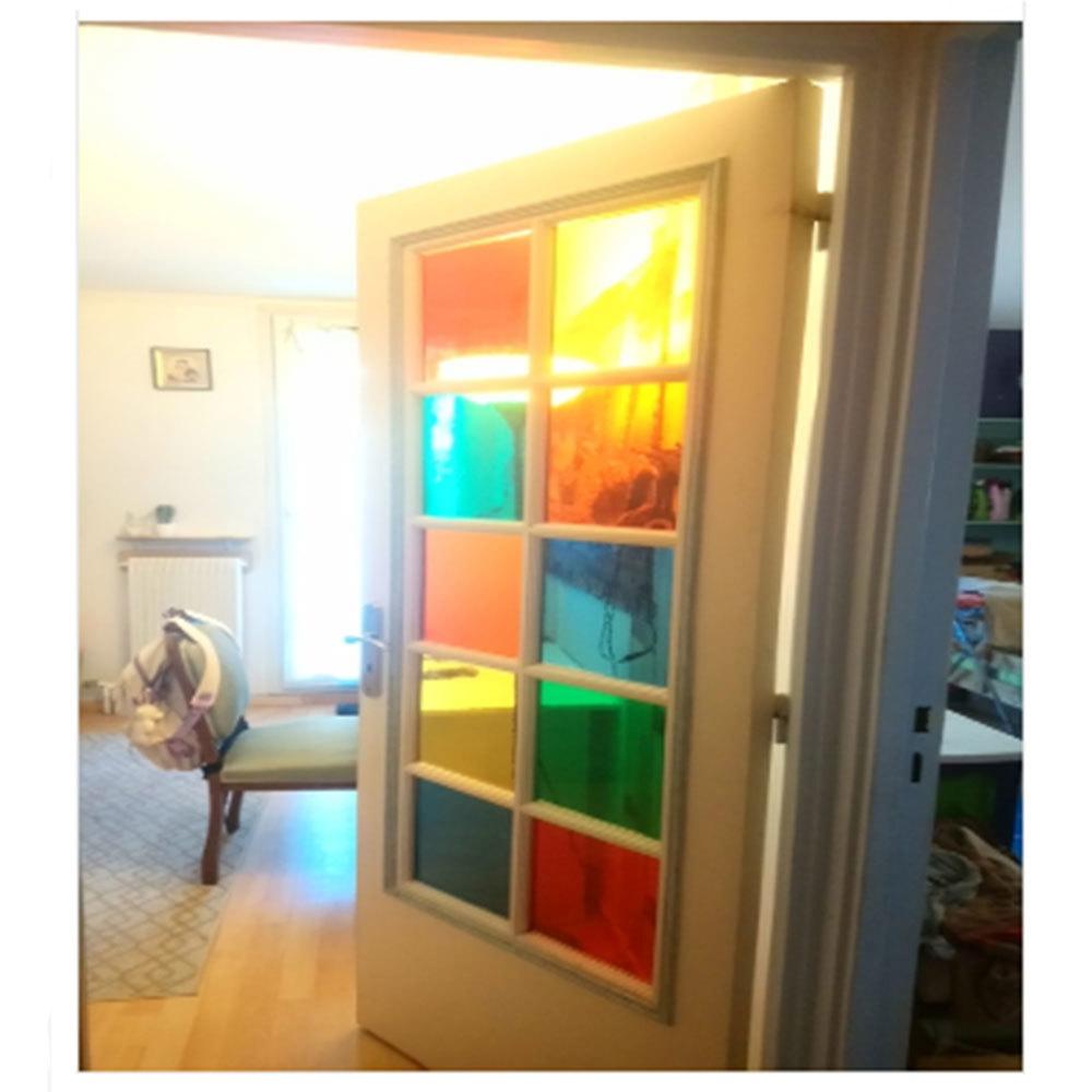 15" x 47" Colorful Window Foil Tint Tinting Film Festival Xmas Home Decoration Window Glass Solar UV Protector Sticker Films DIY