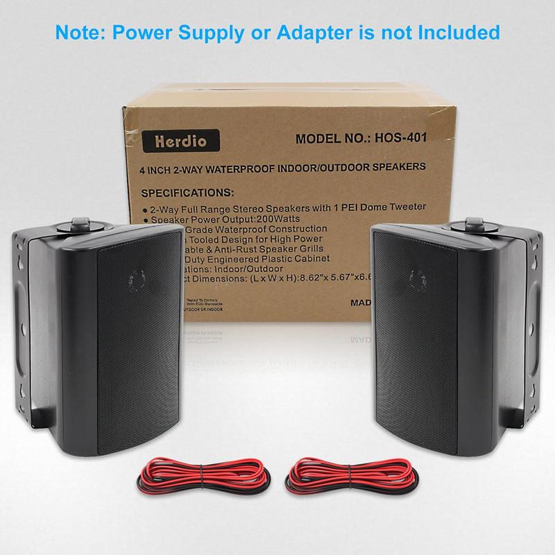 Herdio 4 Inch Outdoor Speaker 200W
