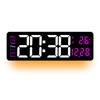 New creative wall clock, simple large screen display, living room clock, special ambient light, multifunctional clock 1118