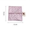Large Capacity Sanitary Napkins Storage Bag Embossed Bow Makeup Bag  Multi-Purpose Use