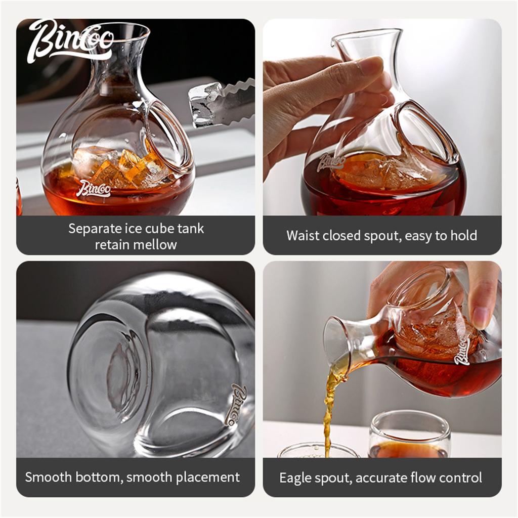 Japanese Clear Crystal Ice Jug Lead Free Glass Wine Bottle Bar Whiskey Flask Sake Beer Cooler Wine Dispenser Carafe Decanter