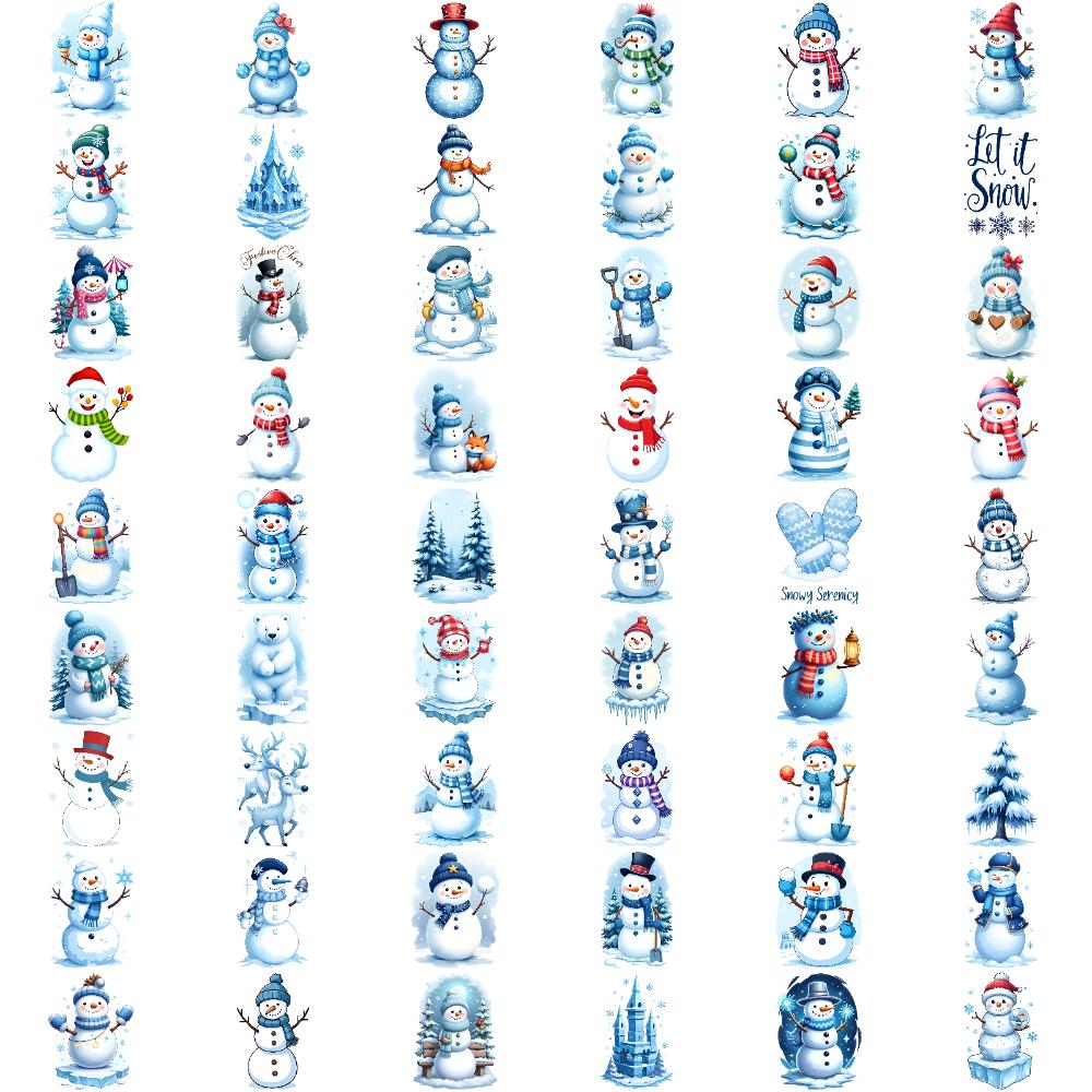 54pcs Temporary Tattoo Polar Bear Waterproof Long-lasting Body Stickers Heart Snowman Temporary Tattoo Stickers Let It Snow