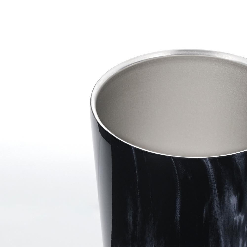 Bestco NX-172 MARBLE KITCHEN Tumbler, 380ml, Insulated, Double-Layered Vacuum Wall, Black, Marble Pattern