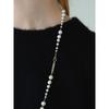 Slim Cone Pearl Long Necklace
