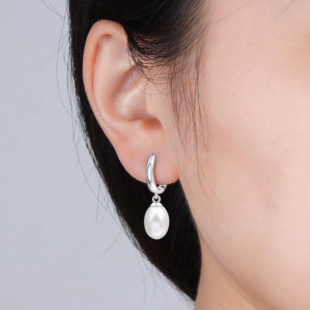 Orstarry S925 Silver Earrings Pearl Bead Earrings For Women Birthday Gift Fashion Trend Silver Jewelry Gift Earrings