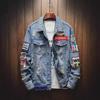 Men's Trendy European Streetwear Loose Denim Jacket with Distressed Design for Spring and Autumn