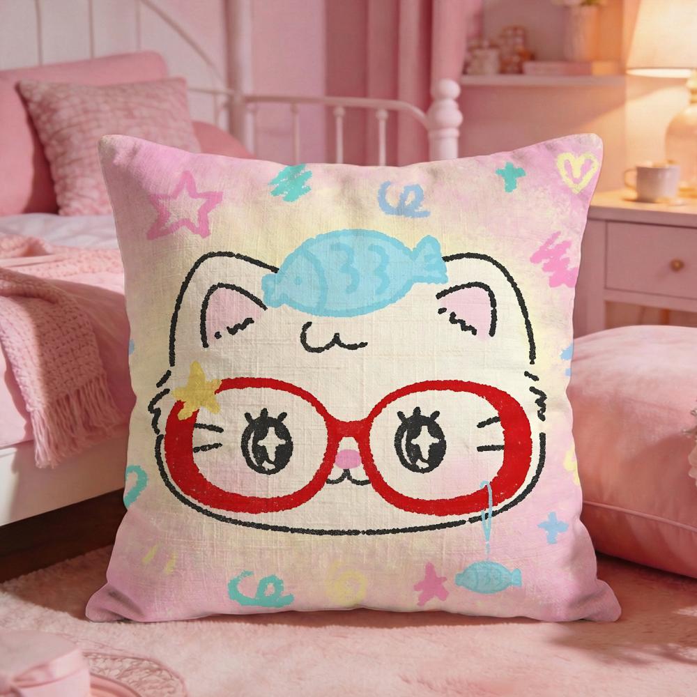 AnimalFish Lover CatS Cushion Cover Premium Comfort Reversible Pillow Cove Two In One Design for Any Room Car Interior
