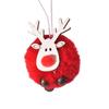 Christmas Elk Ornament Holiday Elk Pendant Pom Pom Reindeer Plush Ornament Wooden Elk Hanging Pendant Festive Felt for Tree