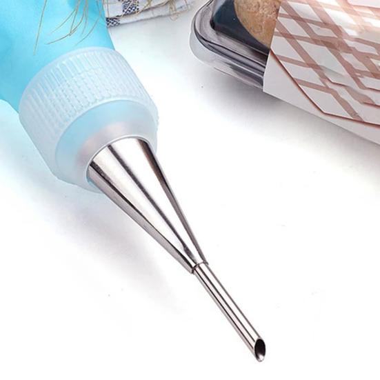 1 Set Puff-Spritzbeutel-Düsen, arbeitssparende rostfreie Edelstahl-Kuchendekorations-Creme-Spritzdüsen für die Küche