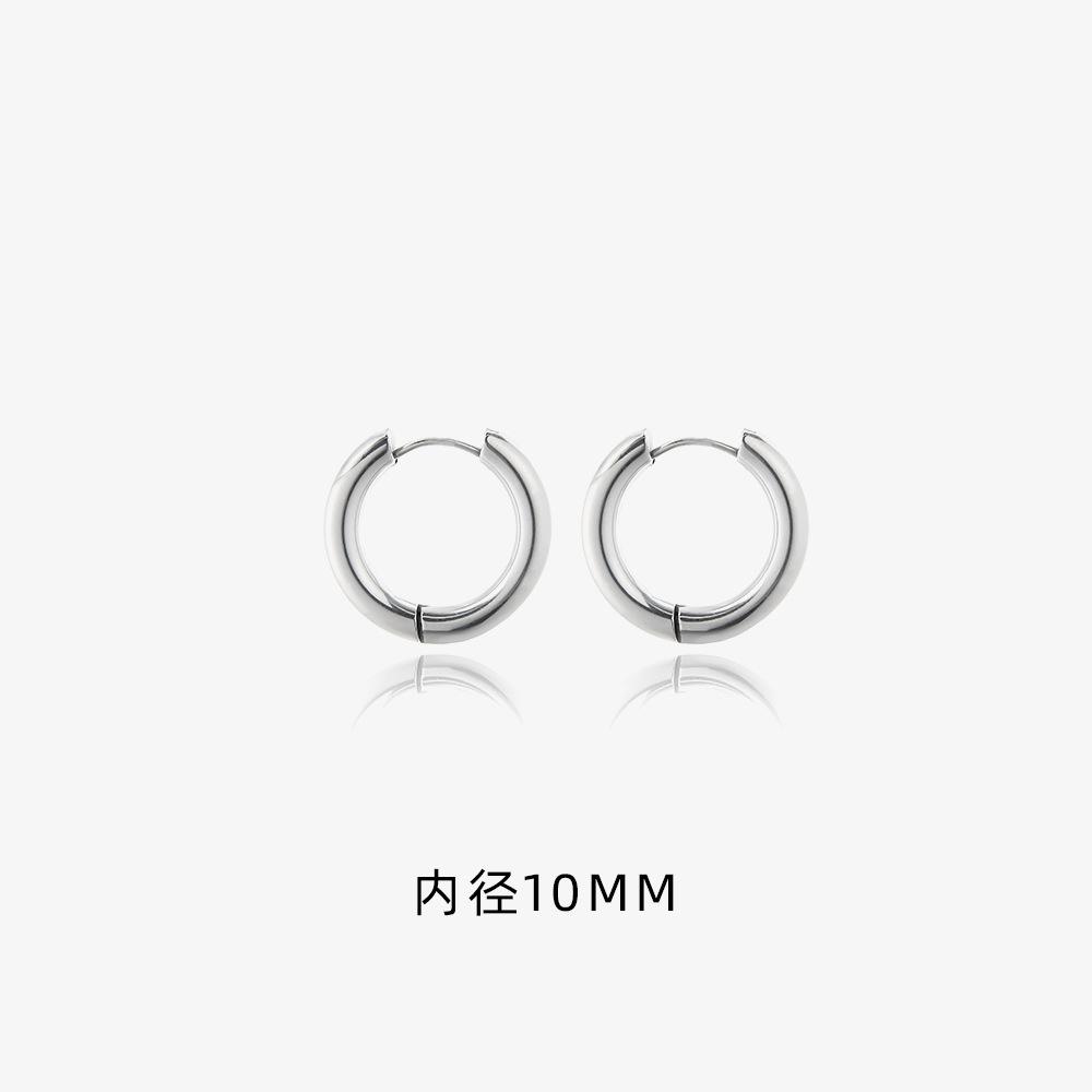 SAZ new high-end large thick earrings men s titanium steel non-fading GDins earrings