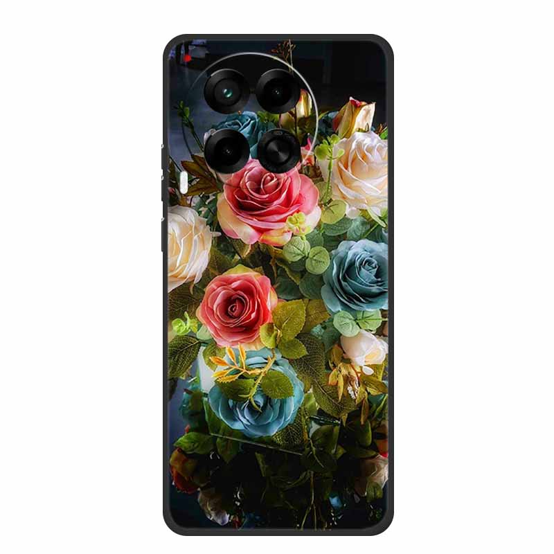 6.78" For Tecno Camon 30 Case Fashion Marble Black Silicone Soft TPU Back Cover Cases For Tecno Camon 30 5G Premier Phone Case