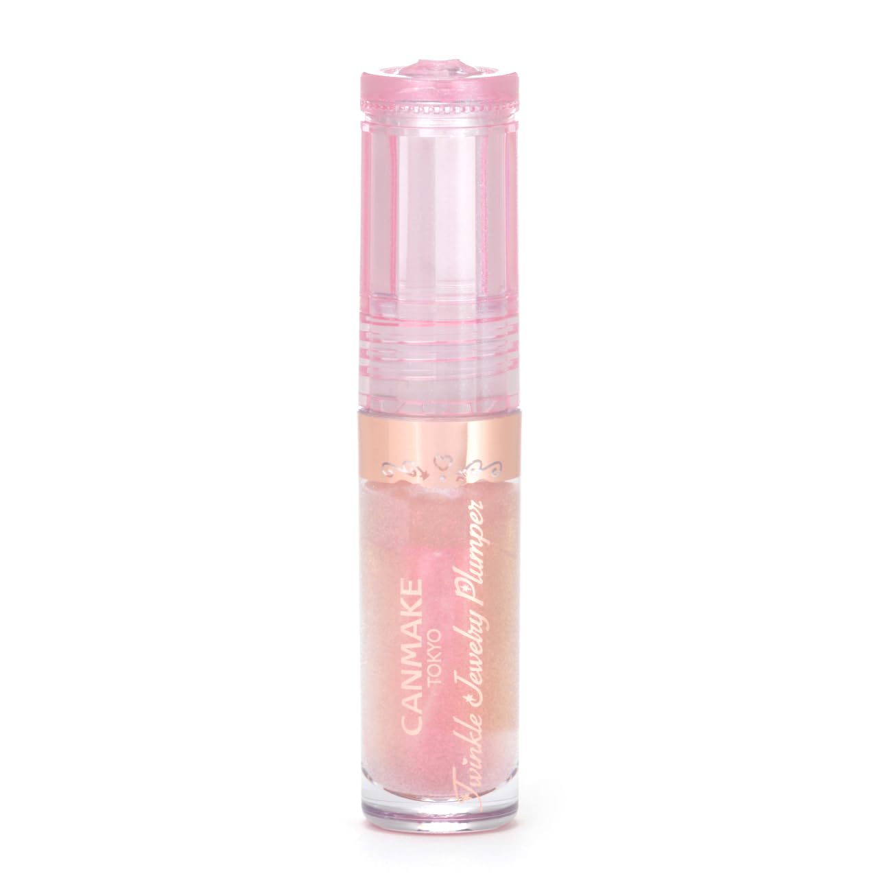 Canmake Twinkle Jewelry Plumper Twinkle Lip Watery Glow Сверкающий эффект увеличения губ 01, Розовый, 3,4 г, Блеск, Пленка, Жемчуг,