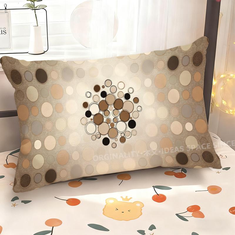 Colorful Circles Pillowcase Design Suitable For Sofa Bedroom Car Pillow Cover Cushion Rectangular Back Cushion