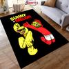 Funny S Sunny and Mel0n Pattern Carpet Rug for Living Room Bedroom,Office Areas,large Decora Mat, Durable Machine Washable Mat