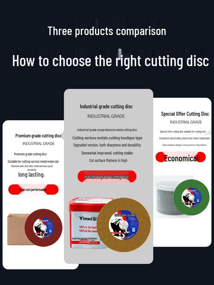 Stainless Steel Wear-Resistant Cutting Disc Set for Angle Grinder