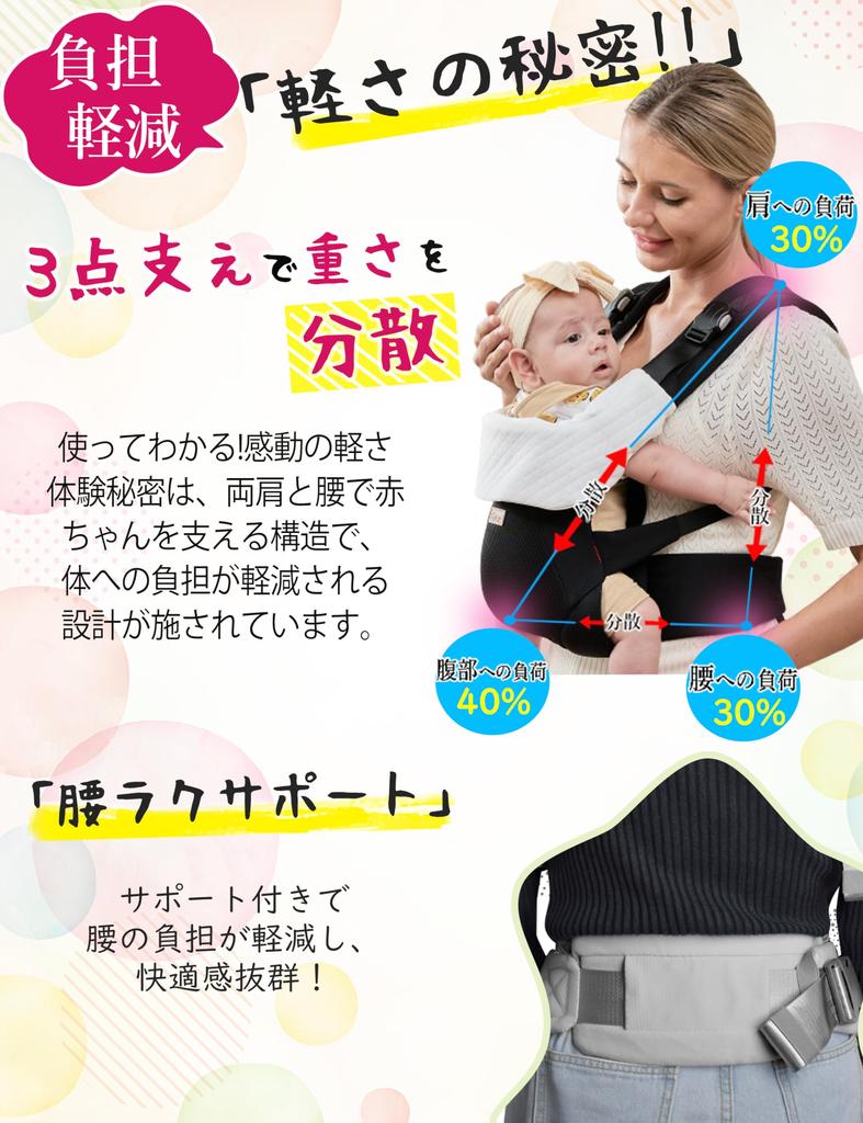 CUBY Baby Carrier for Newborns with Lumbar Support and Drool Cover Back Carrying Lightweight Suitable for Babies After Neck Support (Face-Facing,