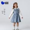 Minibala Girls' Retro Sleeveless Denim Vest Dress