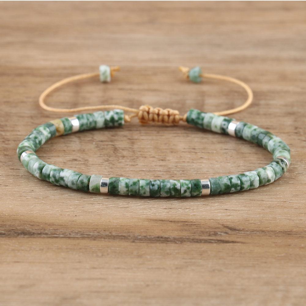 Green Aventurine Bead Bracelet Adjustable High Quality Minimalist Bracelet Natural Stone Dainty Bracelet Gemstone