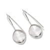Natural White Topaz Gemstone 925 Sterling Silver Jewelry Earring 1.26" AE-12696