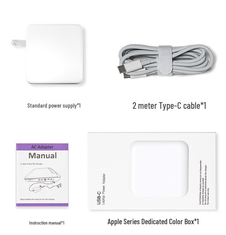 Apple-Compatible 100W Gallium Nitride Type-C Charger for MacBook