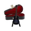 1/12 Wooden Electric Guitar Model with Stand for Action Figures Decor