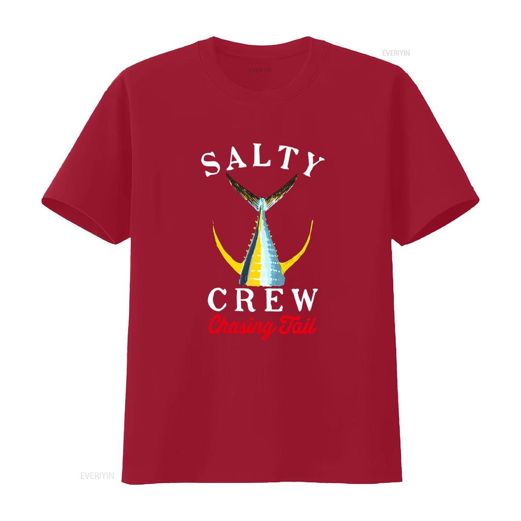 Salty Crew Mens T Shirt Chasing Tail Design with Banana Yellow Tailed Print Medium Size New Arrival vintage Washed Casual